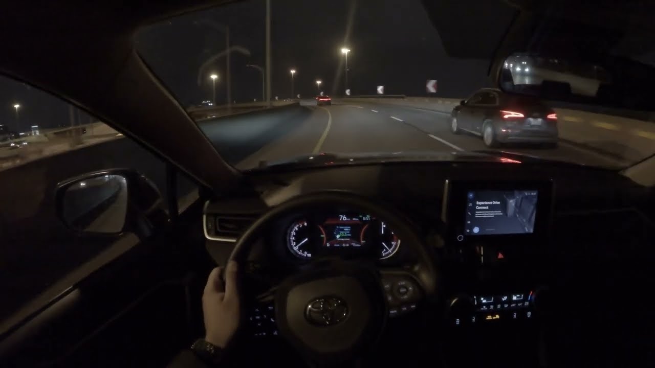 POV Nighttime Drive - 2024 Toyota RAV4 LE AWD #nightdrive