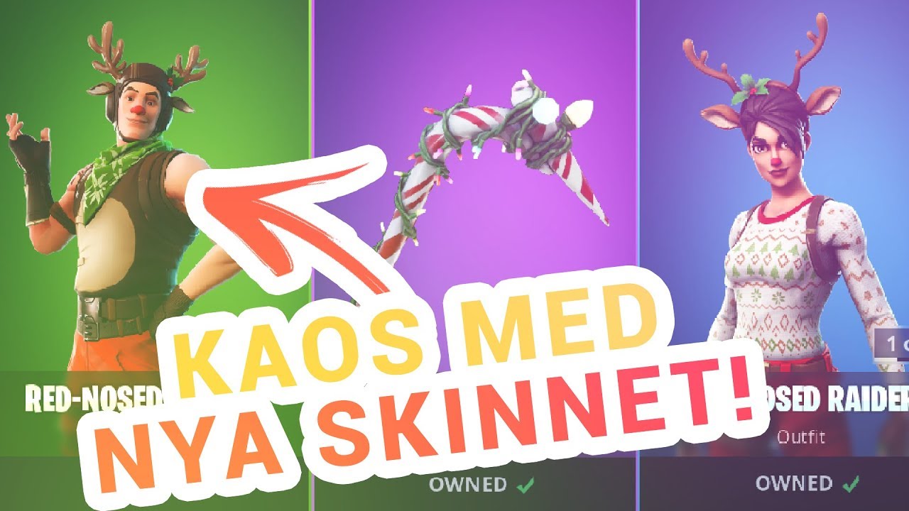 TOTAL KAOS MED NYA JUL SKINNET! - FORTNITE PÅ SVENSKA!