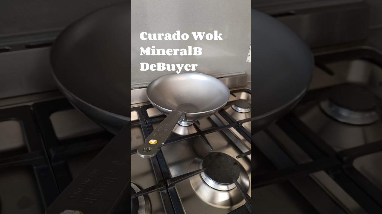 Curado del Wok de hierro MineralB DeBuyer. #wok #curado #debuyer #mineralb