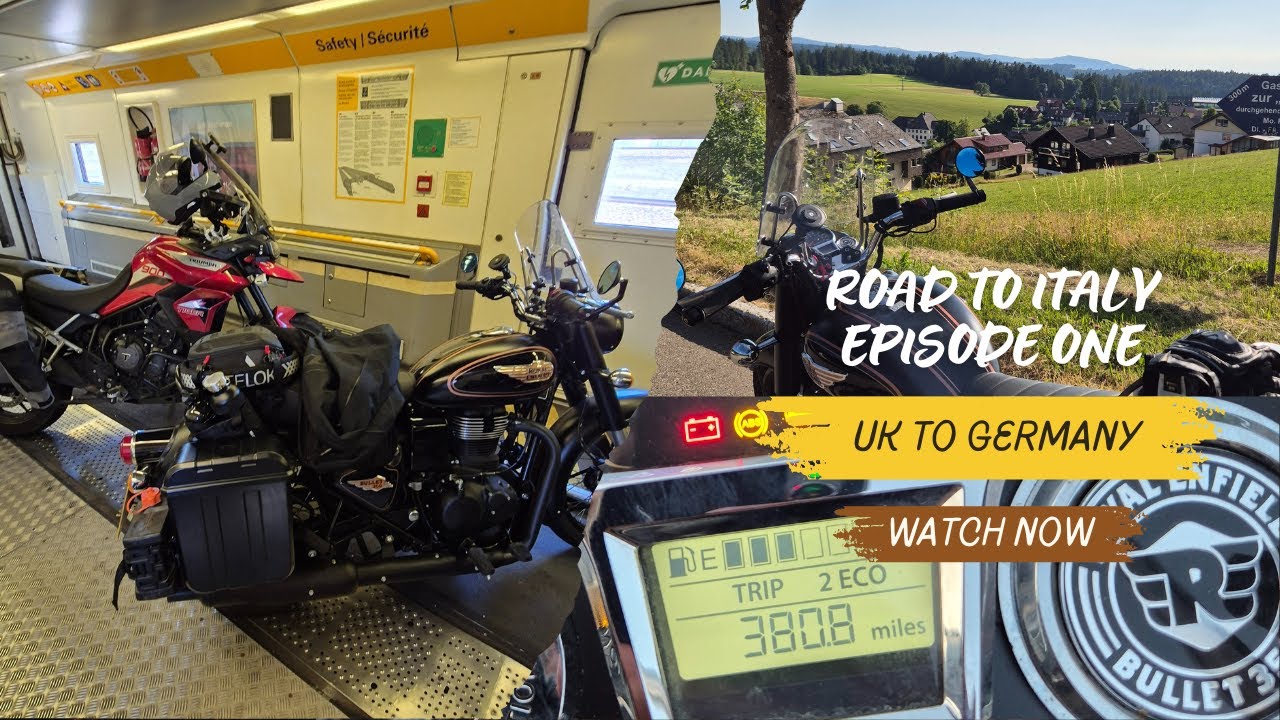 Riding My Royal Enfield 350 from the UK to Italy - Episode 1: Crossing Into Germany