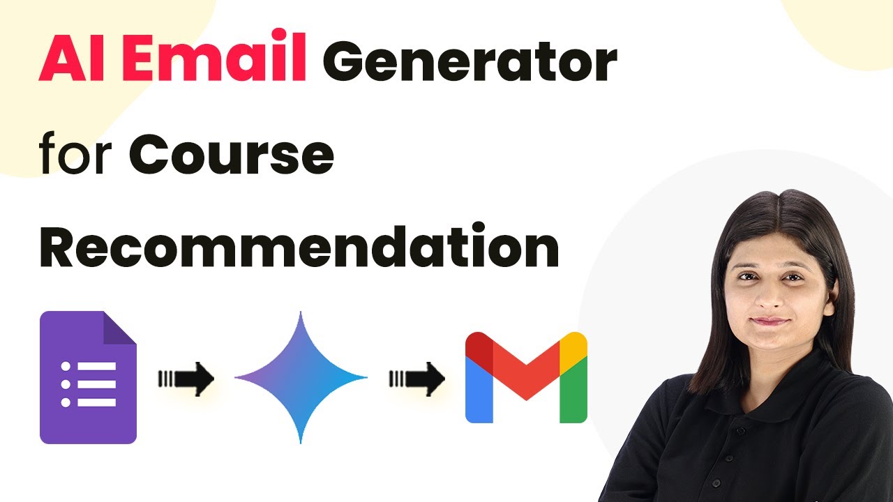 AI Email Generator for Course Recommendation