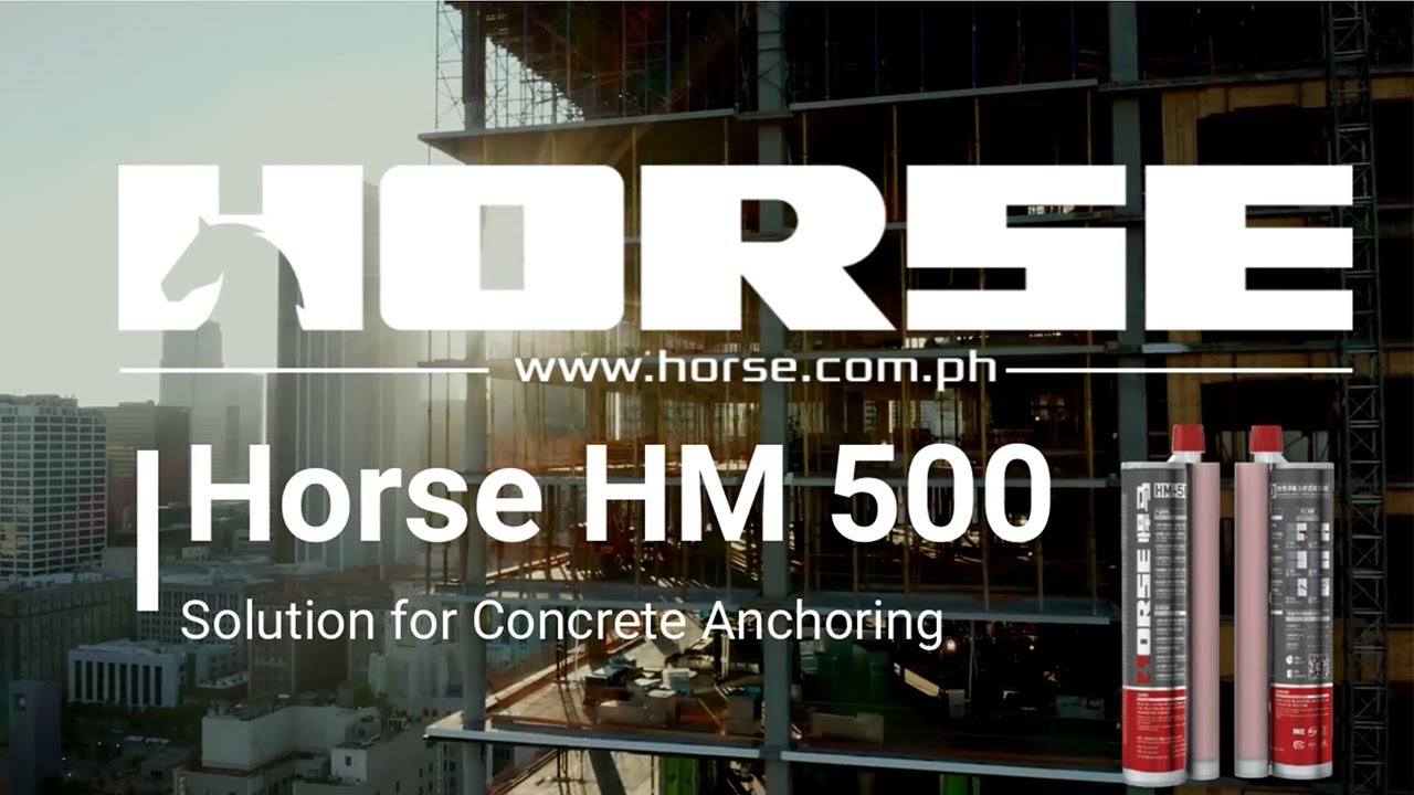 Introducing Horse HM500 injectable concrete epoxy mortar for rebar and threaded rod anchoring