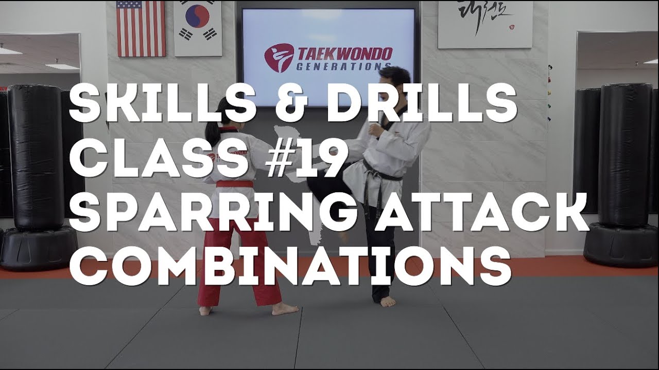 Taekwondo Skills & Drills #19 - Sparring Attack Combinations