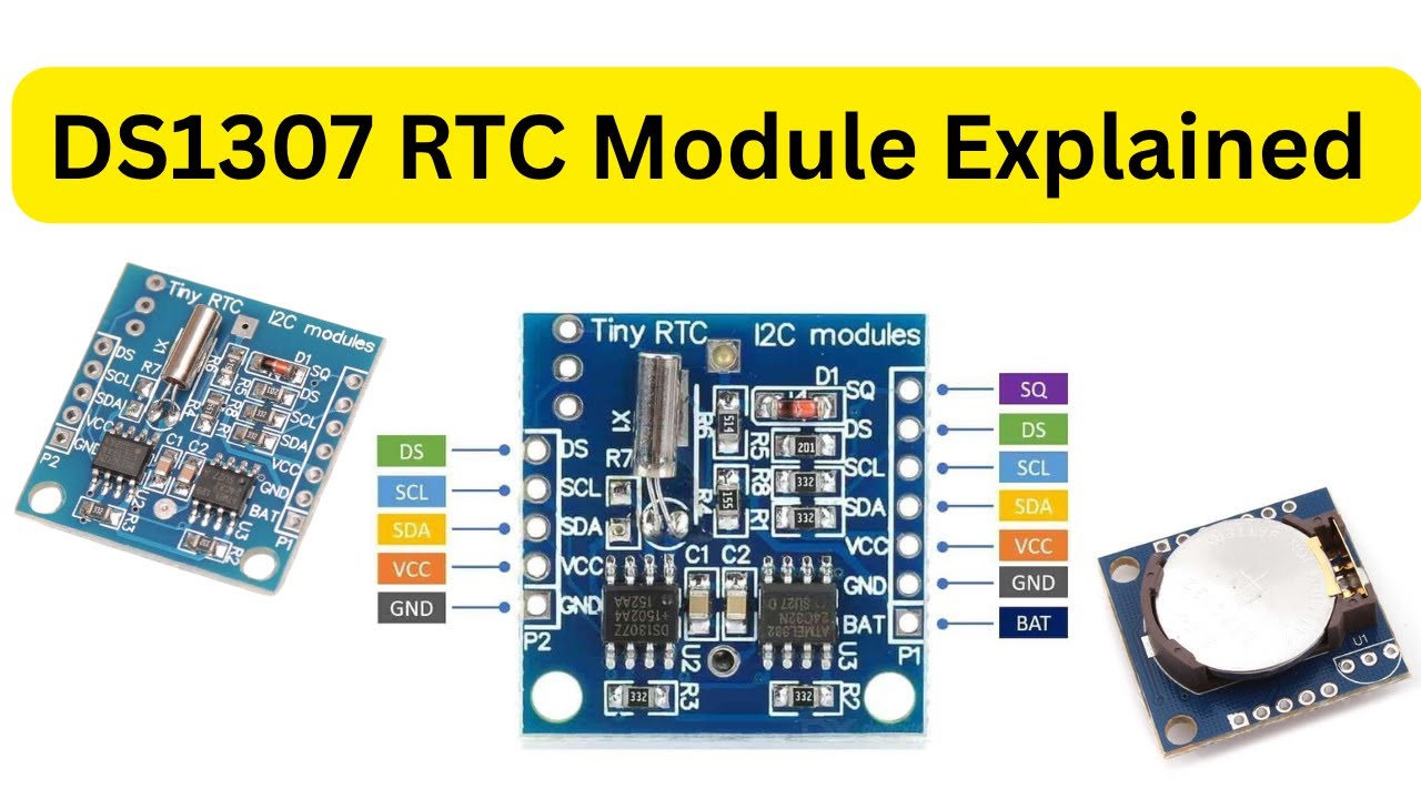 DS1307 RTC Module Explained | Pinout, Working, and Arduino Interfacing Tutorial