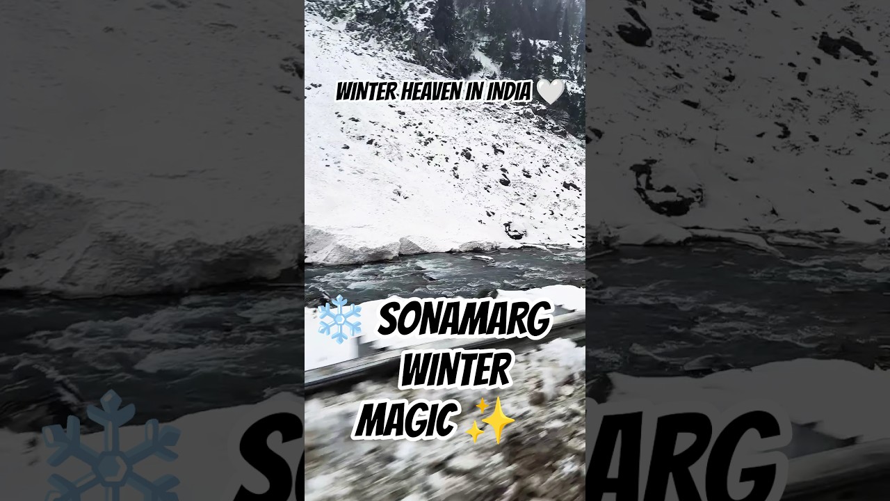 Where every snowflake turns the mountains into magic ✨🏔️#Sonamarg #Kashmir #WinterWonderland #shorts