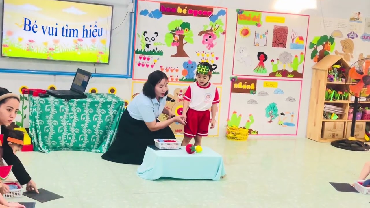 Tiết dạy: So sánh kích thước To hơn - Nhỏ hơn. Lớp 3-4 tuổi
