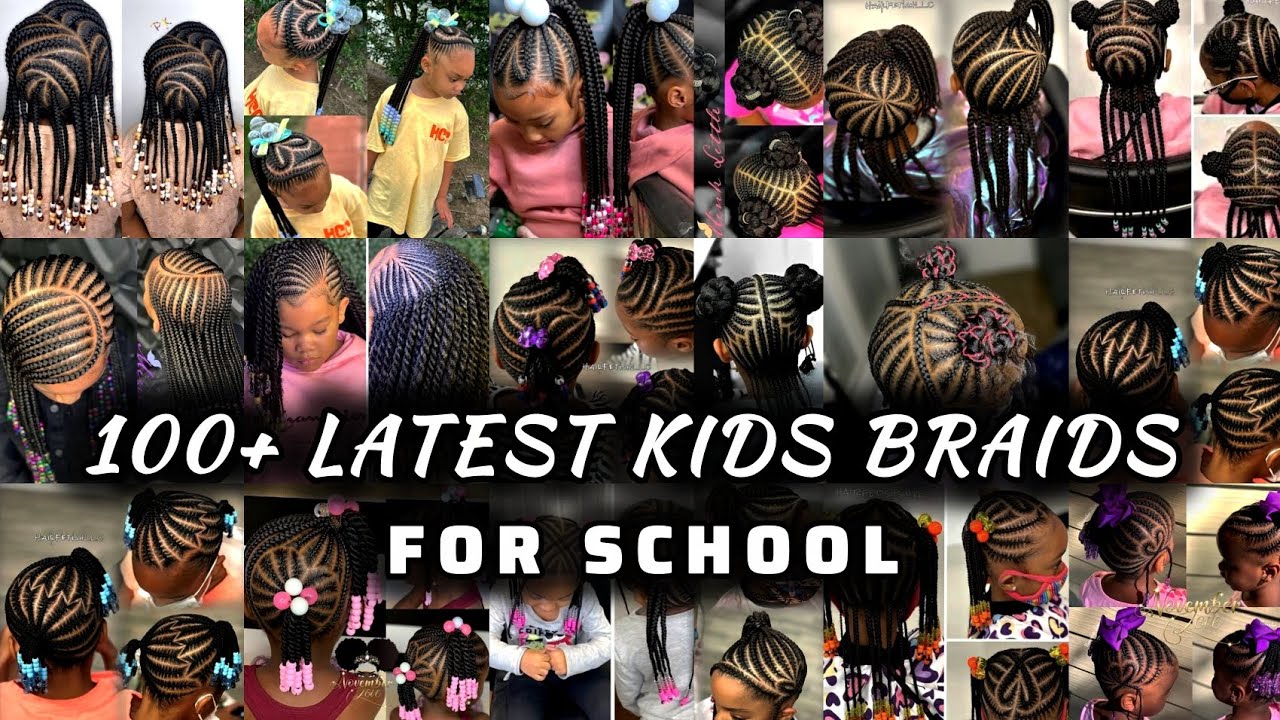 100+ Latest Kids Braids For Little Girls / School / Best African Braids For Kids #cocomelon #braids
