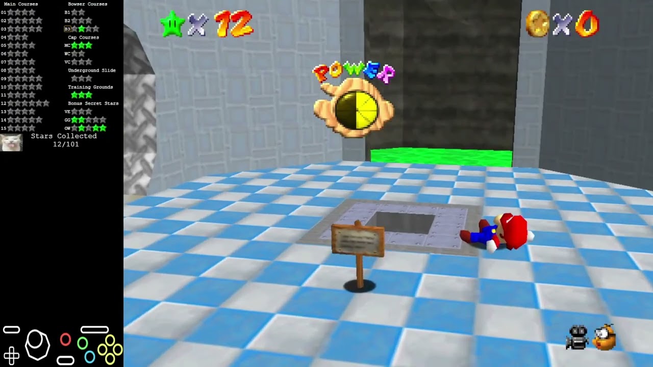 Super Mario 74 - The Twelve Year Comet (Savestateless)