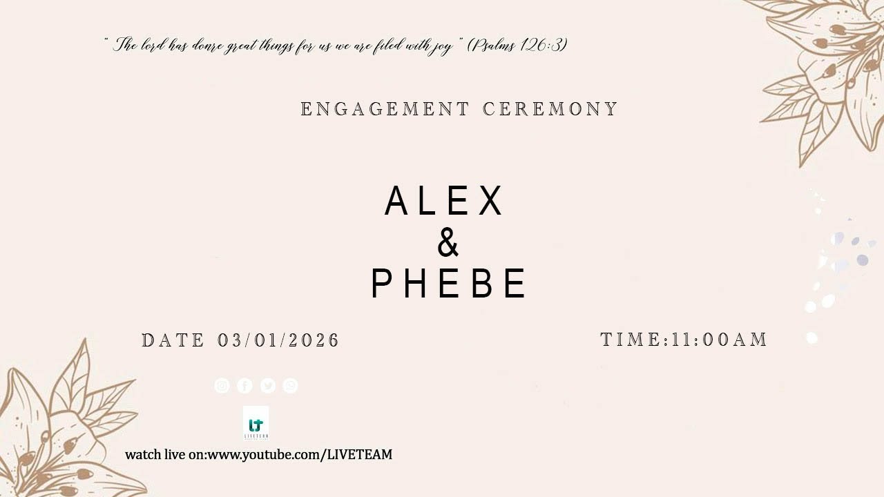 ALEX & PHEBE ENGAGEMENT CEREMONY LIVE | LT WEDDING FILMS