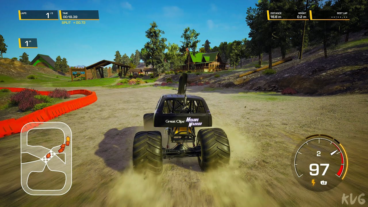 Monster Jam Steel Titans 2 - Great Clips Mohawk Warrior - Gameplay (PC UHD) [4K60FPS]