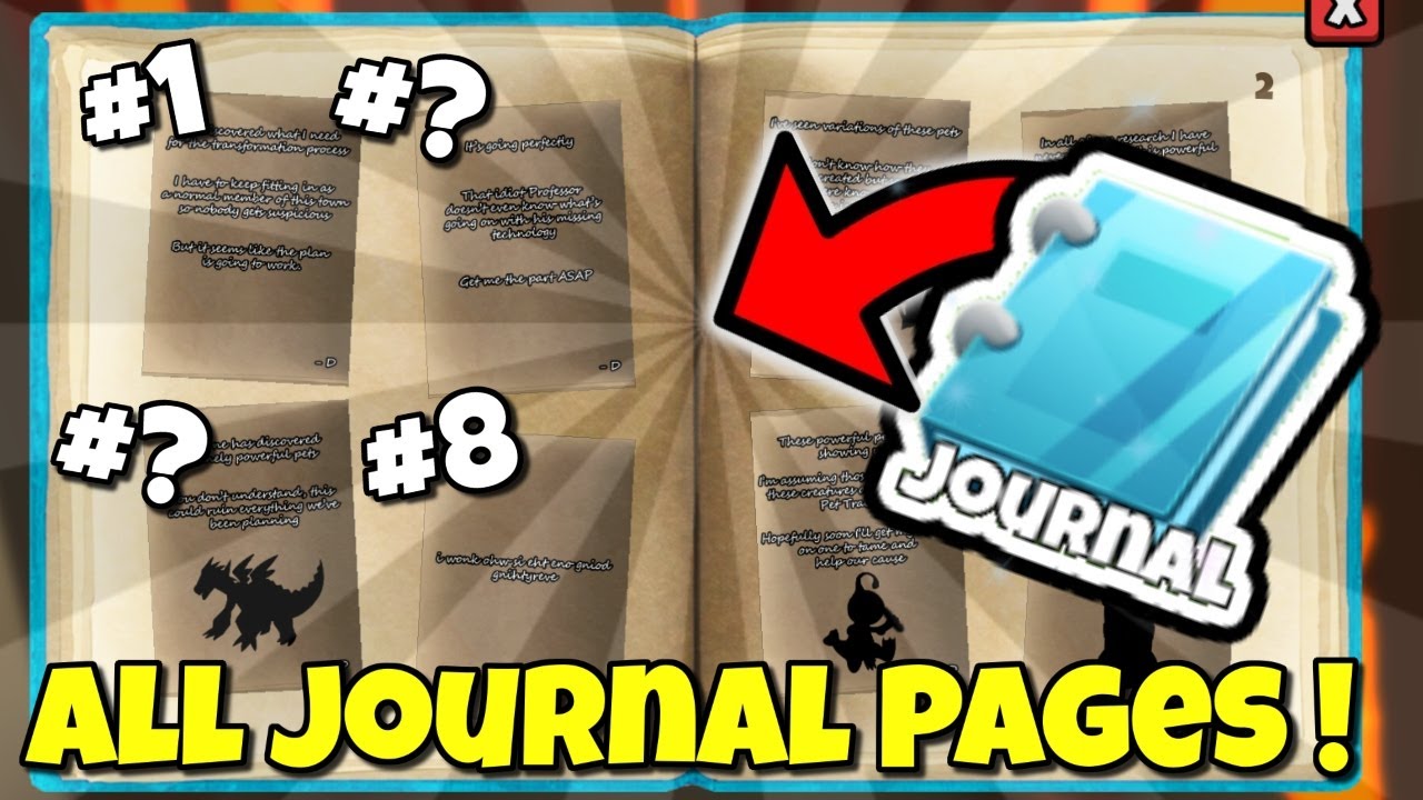 How To Find *ALL* 8 JOURNAL PAGES In Roblox Pet Fighters Simulator