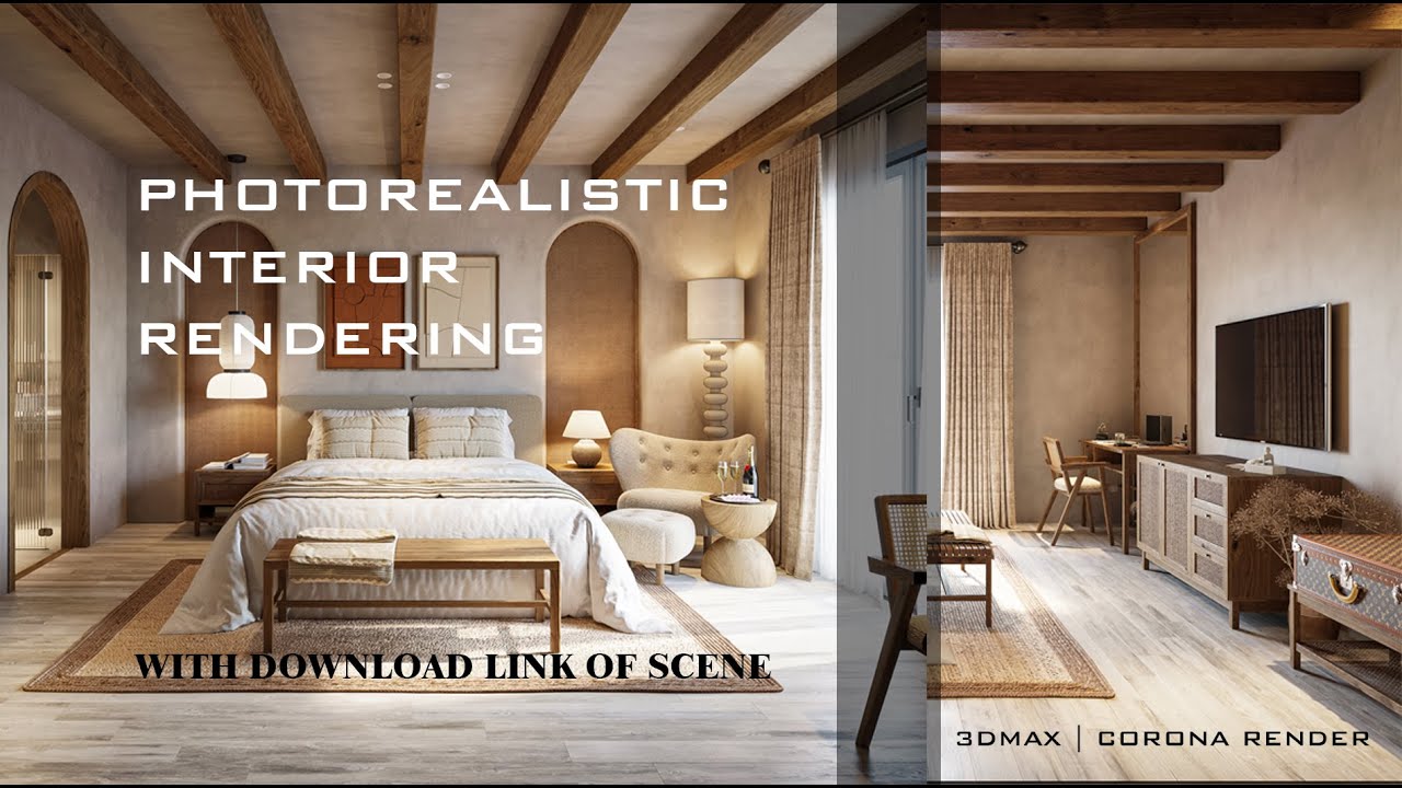 Corona Render Lighting | Corona Sky For Realistic Renders | Watch This Bedroom Go From Blank to WOW!