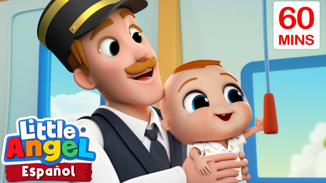 El primer viaje en tren de bebé Juan | Canciones Infantiles con Bebé Juan🎵| Little Angel Español