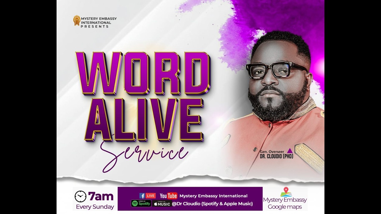WORD ALIVE SERVICE - || 9TH MARCH 2026 || DR. CLOUDIO(PhD)