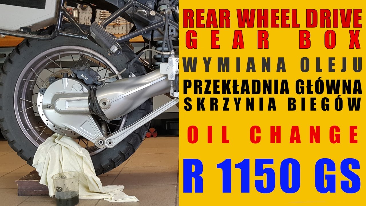 BMW 1150 GS przekładnia główna (dyfer) i skrzynia biegów Wymiana oleju
