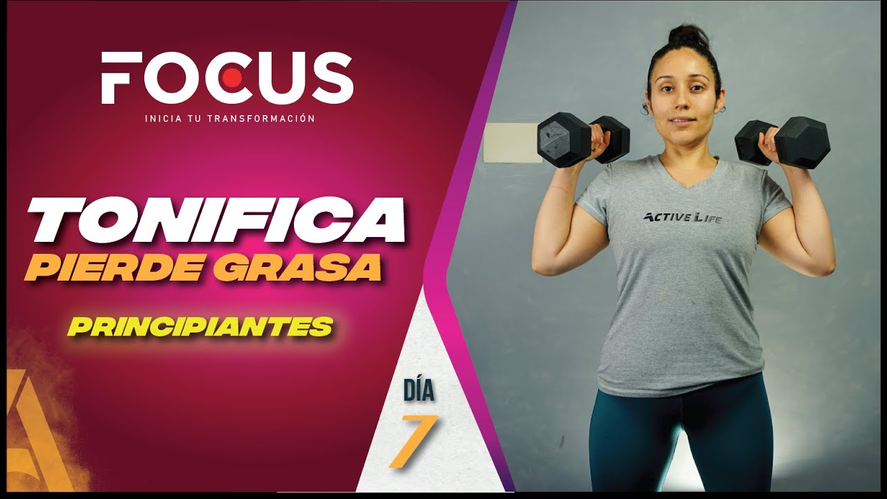 Ejercicios para BRAZOS, PECHO Y ESPALDA en Casa 🏠 Tonifica con Mancuernas ✅  Reto Focus Día 7