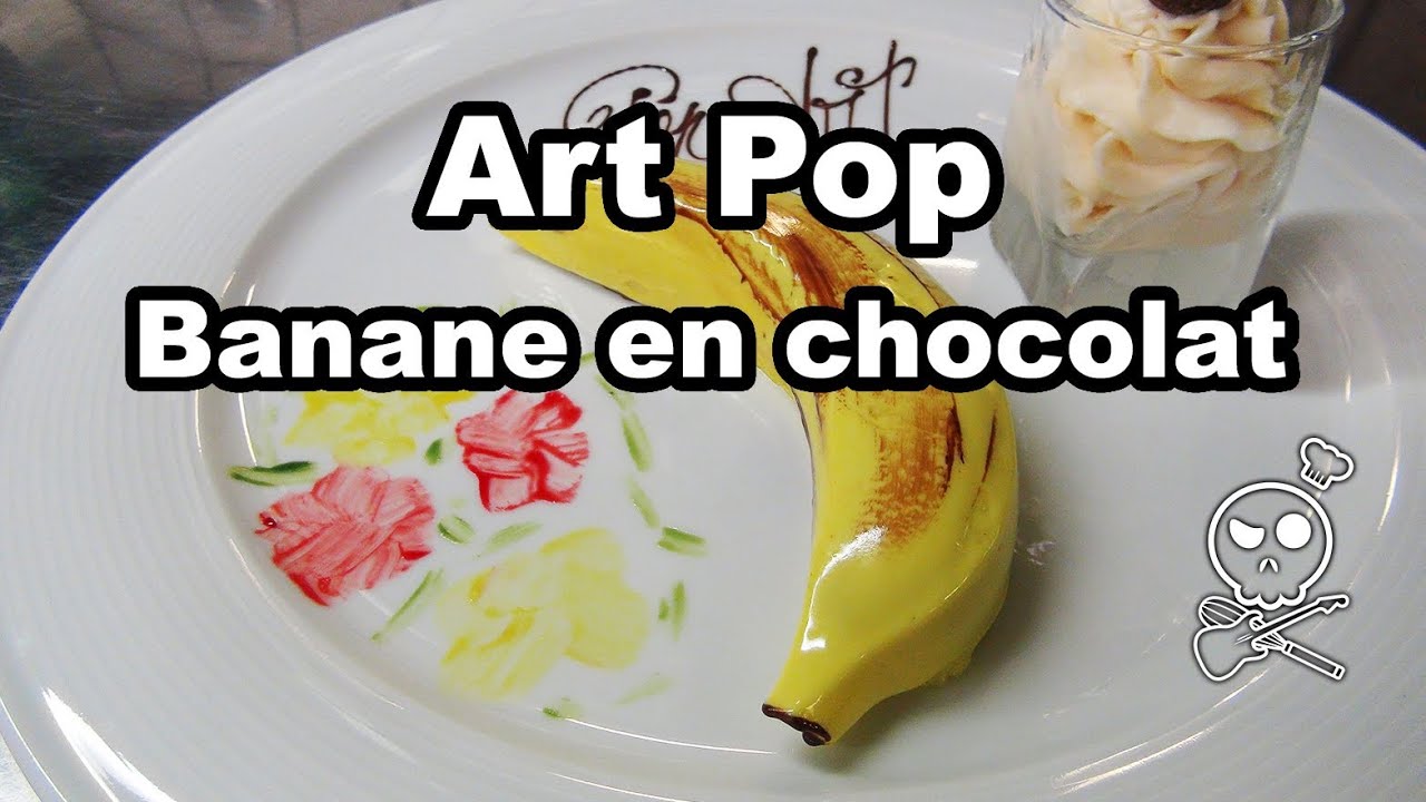 Art Pop - Banane en chocolat - p&acirc;tisserie - dessert - Albarock