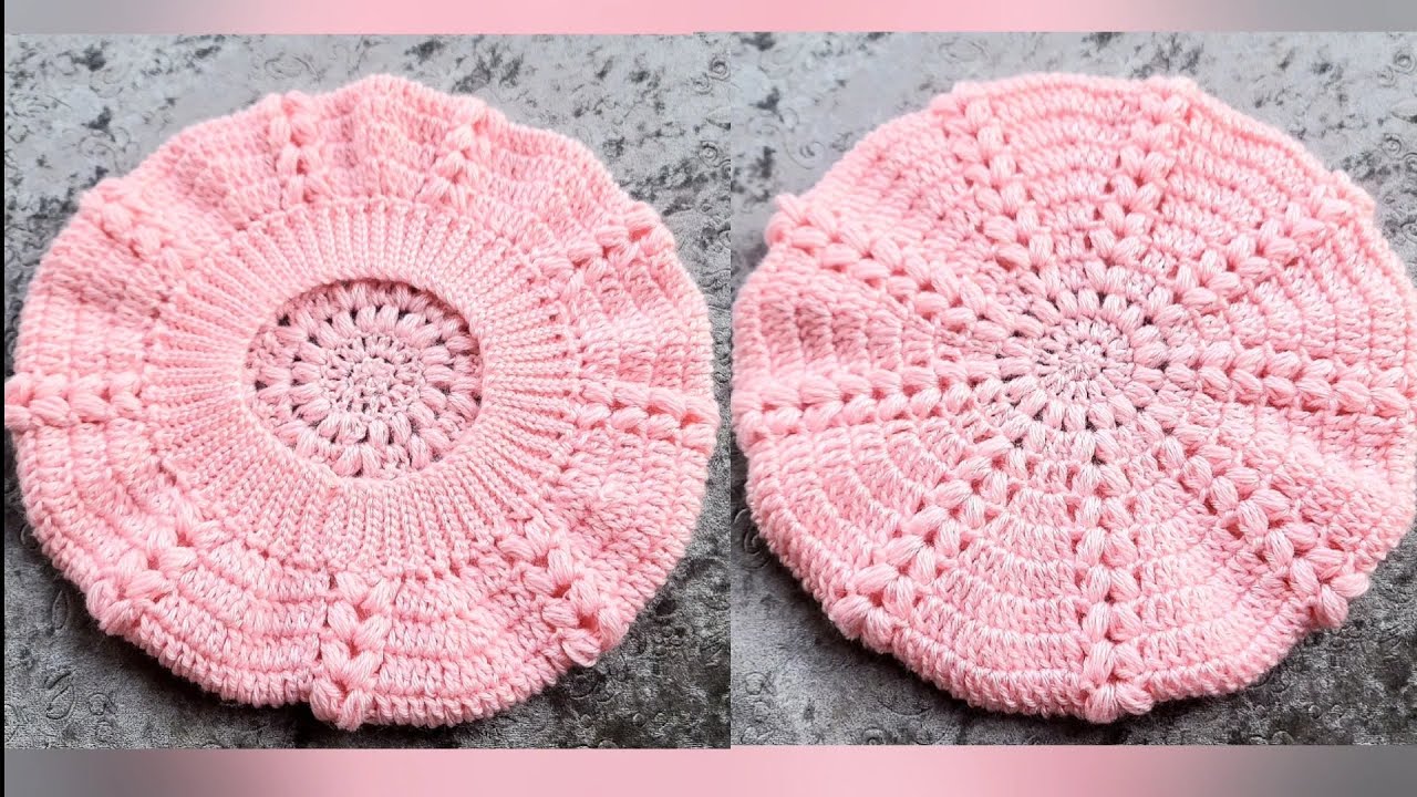 Hermosa Boina a Crochet fácil de hacer