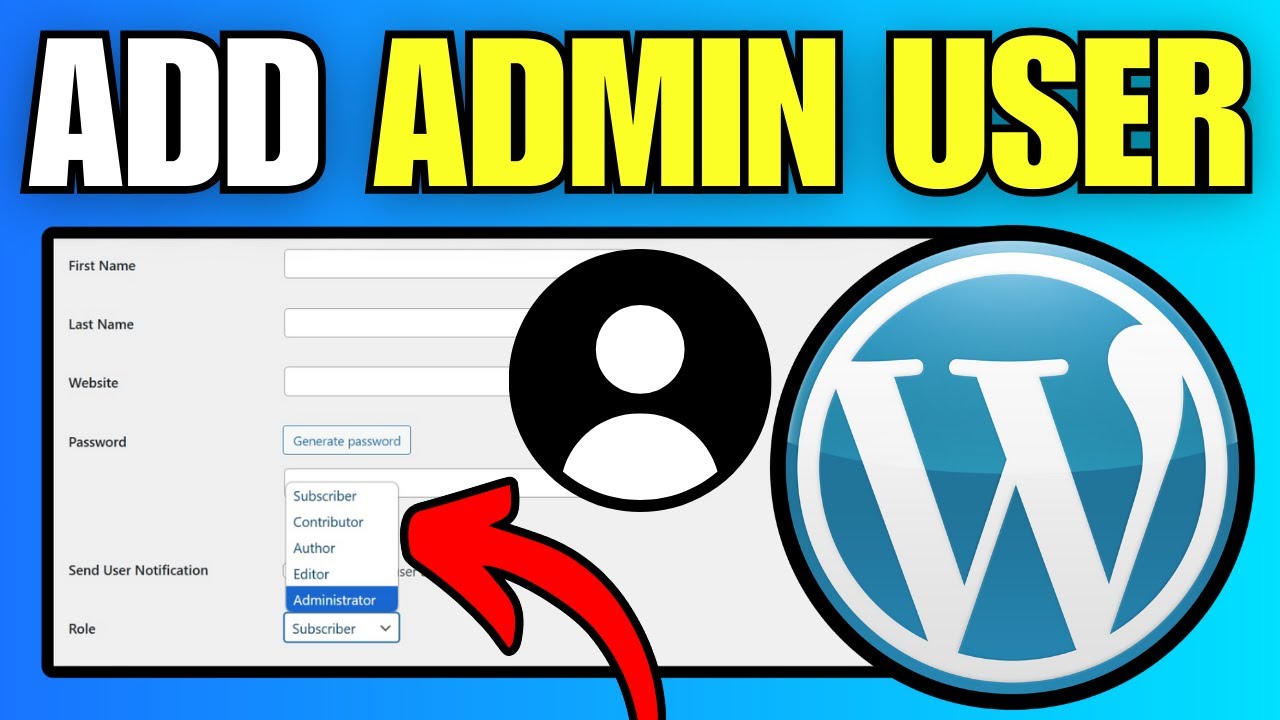 How To Create New User in WordPress Website (Add Admin)