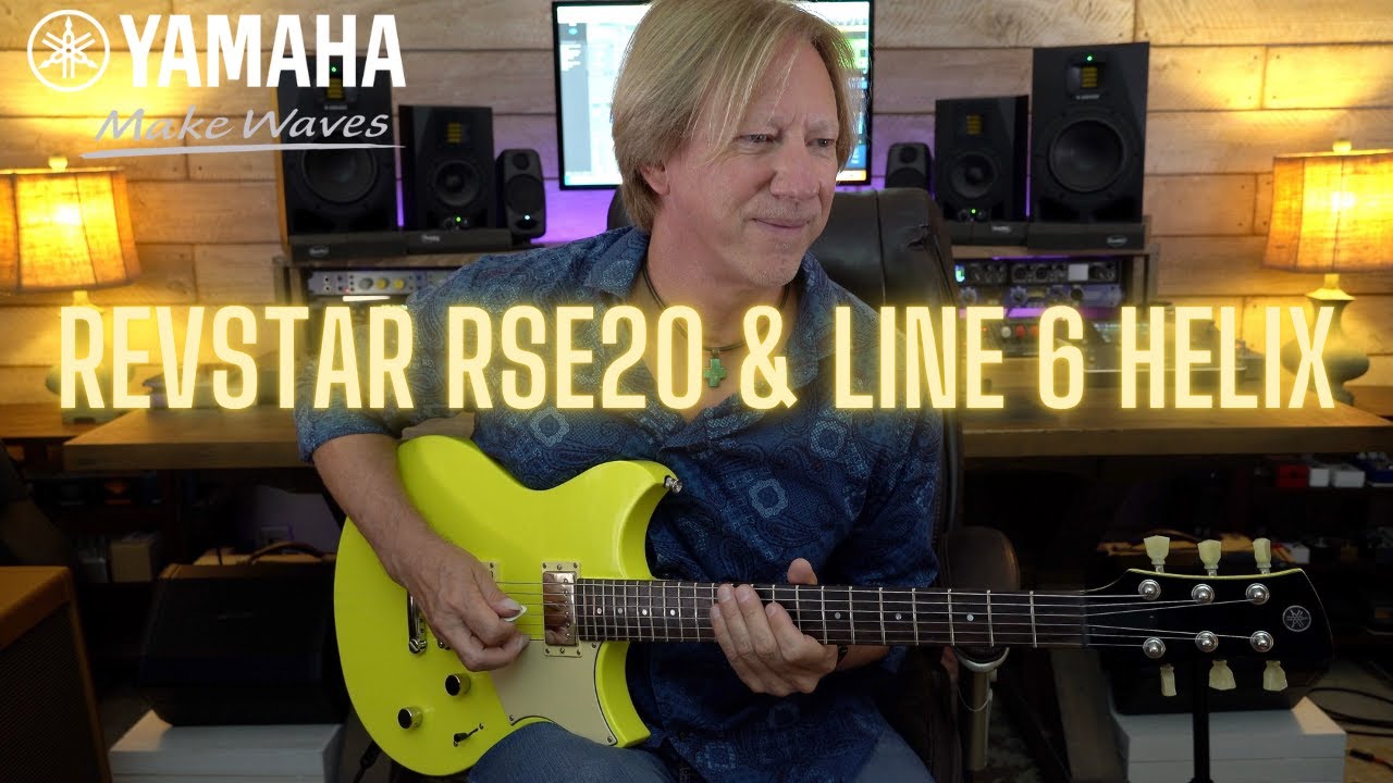 Yamaha RSE20 - Neon Yellow - Line 6 Helix - Music Only Demo