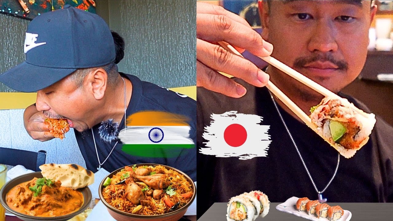 Trying INDIAN FOOD and Quality Sushi For The First Time - Food Review Vlog