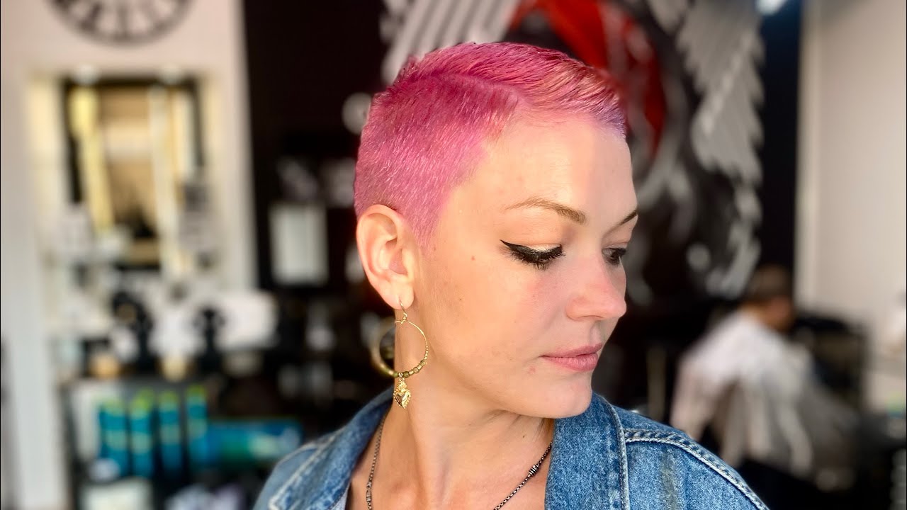 Pink buzzcut !
