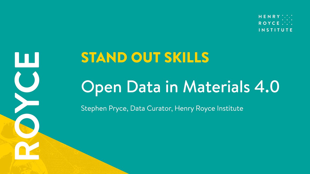 Stand Out Skills: Open Data in Materials 4.0