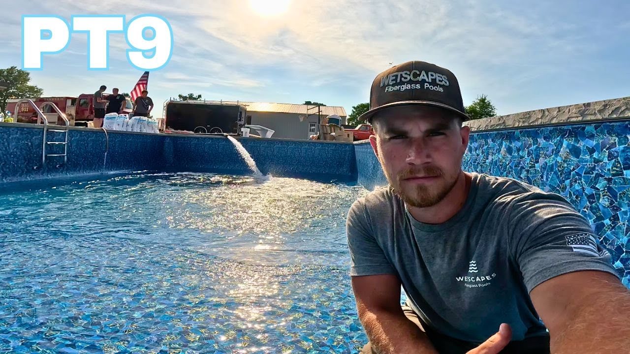 DIY Pool Build Series Pt9 | Liner Install Pool Lights Install | This project is finished!