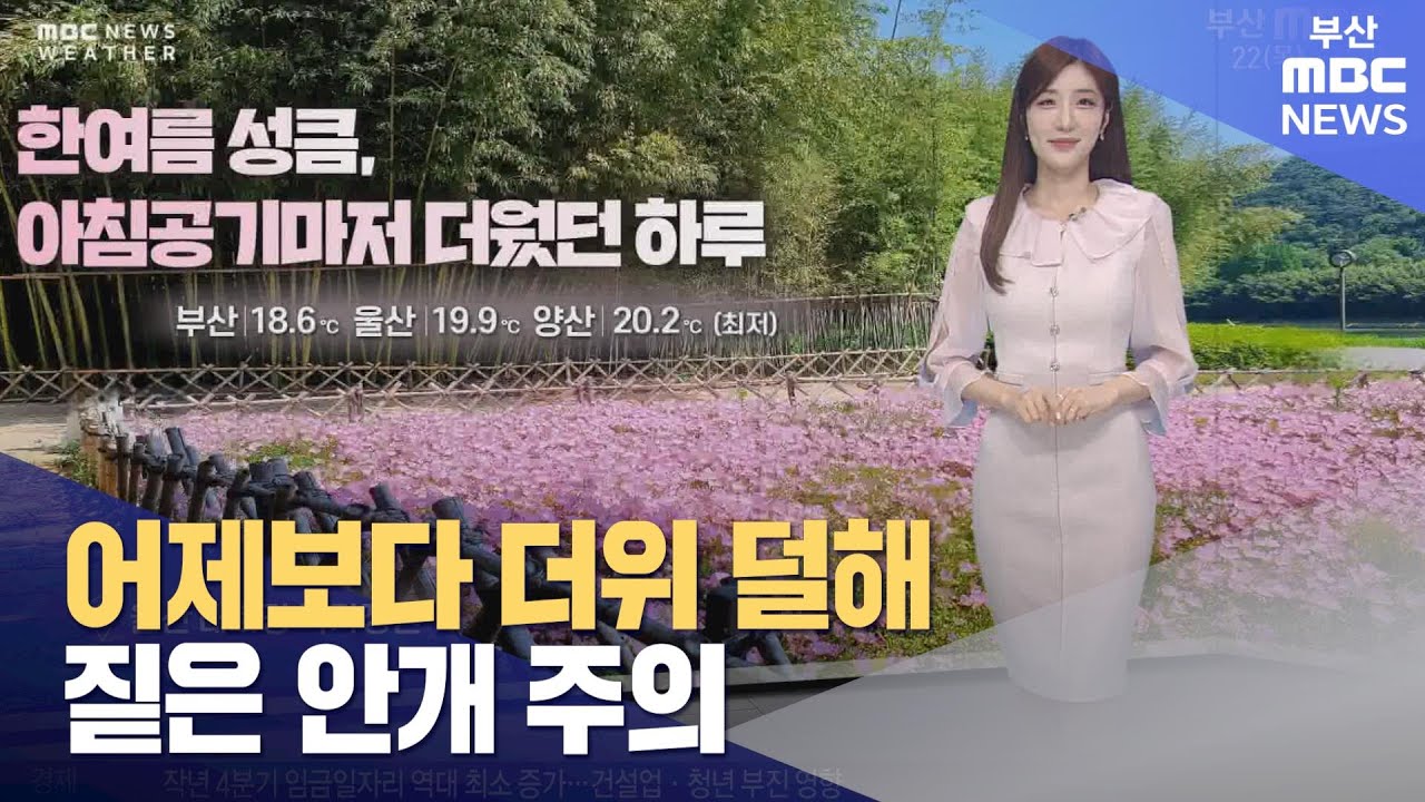 어제보다 더위 덜해… 짙은 안개 주의 (2025-05-22,목/뉴스투데이/부산MBC)