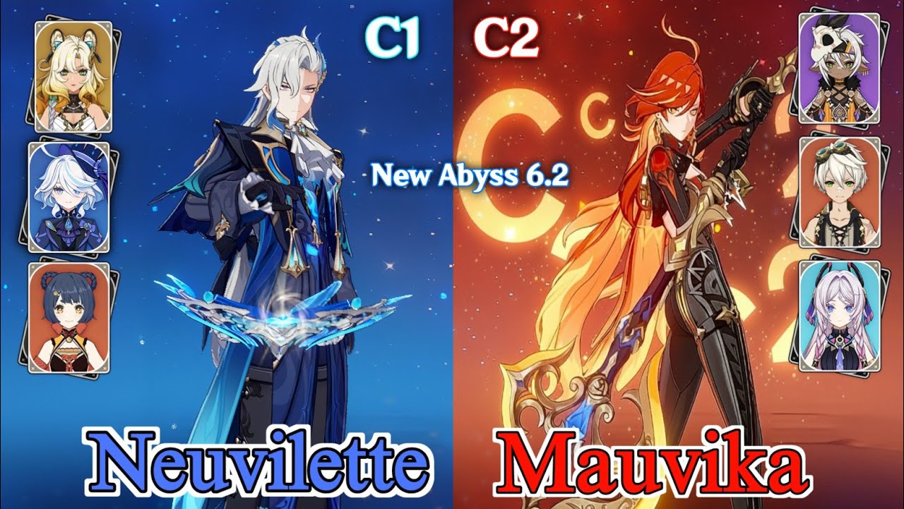 C1R1 Neuvillette Vaporize 💥 C2 Mauvika Destroys Abyss 6.2