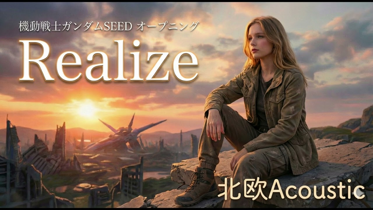 【神曲】Realize / 玉置成実 (AI Cover) - 北欧Acoustic Ver.【機動戦士ガンダムSEED】