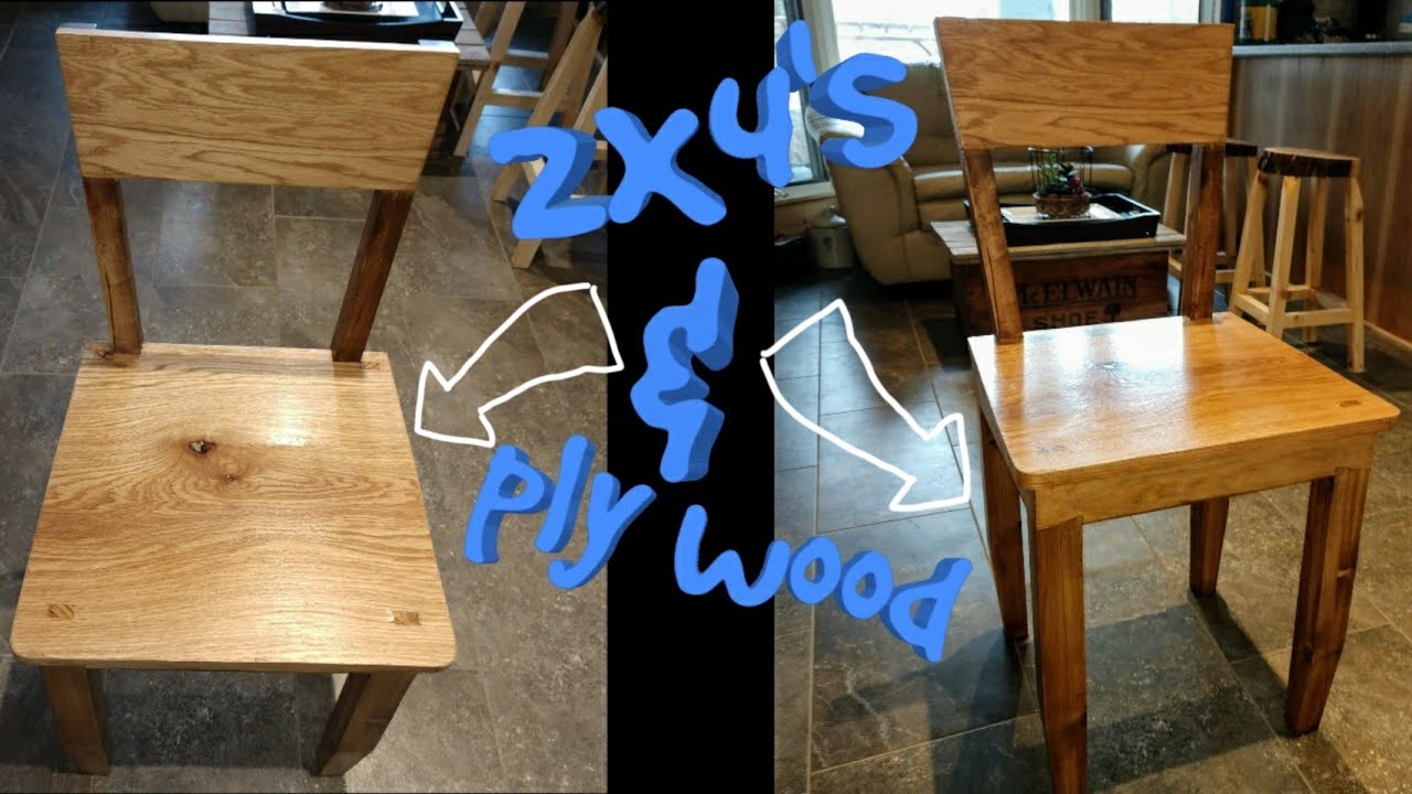 how to make a chair out of 2x4's and plywood | woodworking | DIY