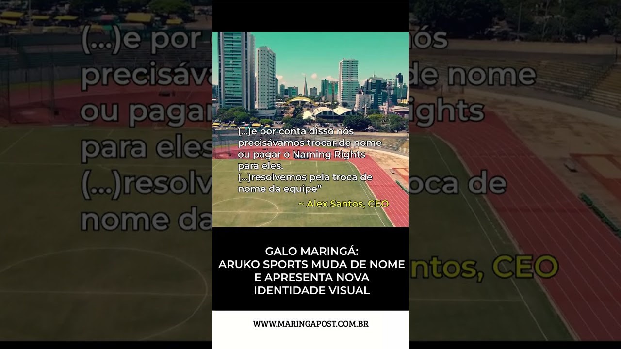 Galo Maring&aacute;: Aruko Sports muda de nome e apresenta nova identidade visual
