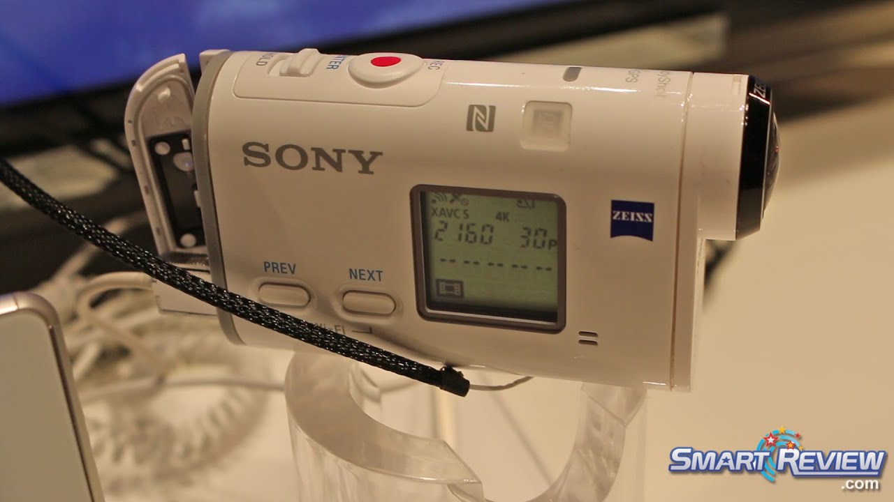 CES 2015 | Sony FDR-X1000V 4K Action Cam | Ultra HD Video Camera| 100 Mbps  | WiFi | SmartReview.com