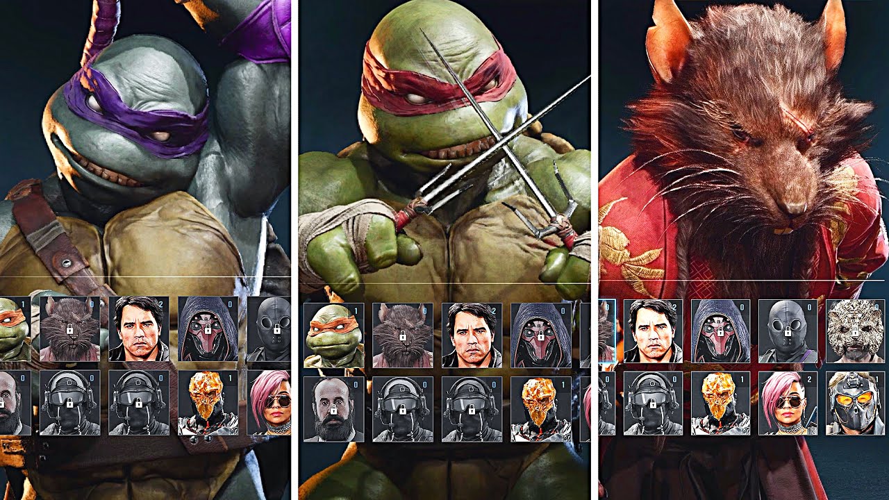 WARZONE 4 - ALL Ninja Turtles Voicelines, Menu & Select Animations