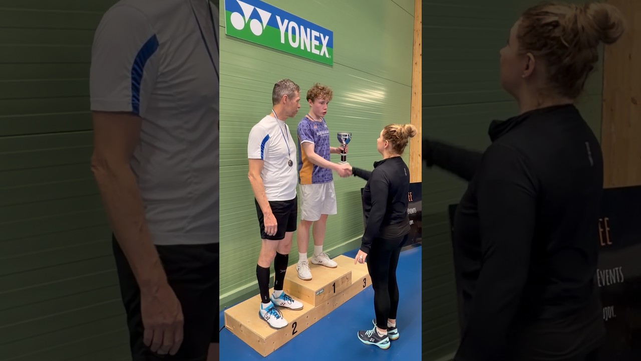 Sulkapallon MS A luokan Palkintojenjako 🥇 Aapo Puhakka #sulkapallo #badminton #shorts