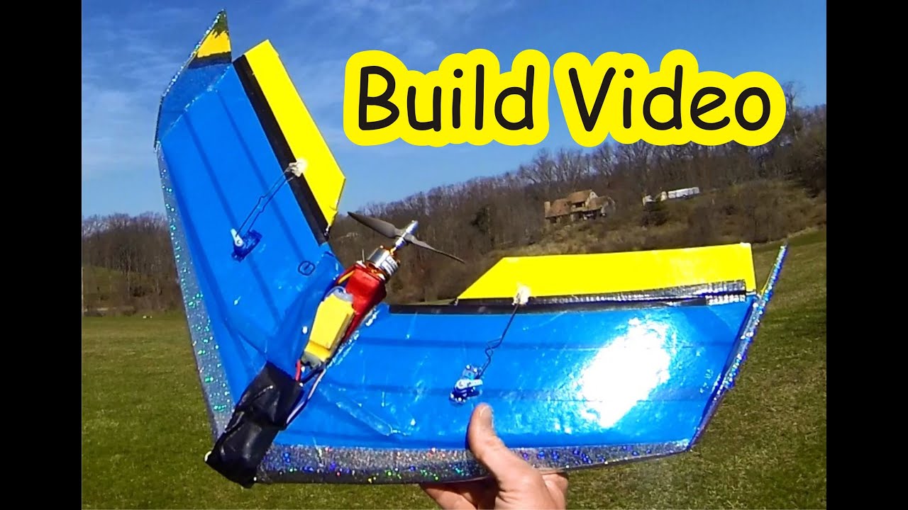 80 mile per hour $2 Foam Board Flying Wing Build Video