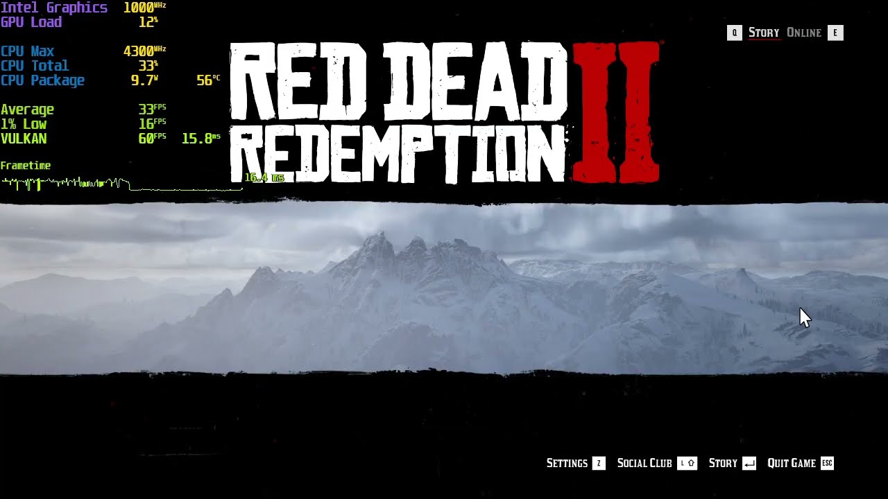 Red Dead Redemption 2 on Intel Core 3 304 
