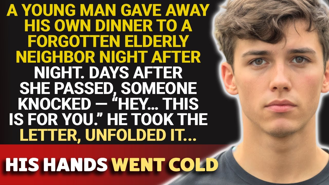 Young Man Gave His Own Dinner to a Forgotten Elderly Neighbor &mdash; Her Final Letter Changed the...