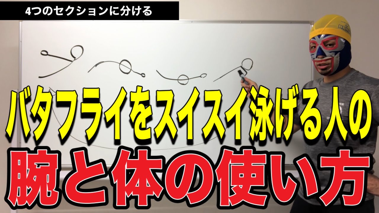 #713 バタフライをスイスイ泳げる人の腕と体の使い方【水泳】