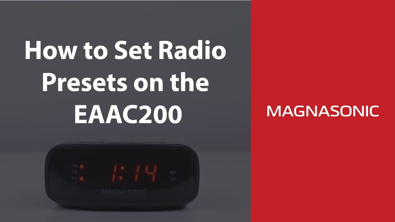 How to Set Radio Presets on the EAAC200 Alarm Clock Radio