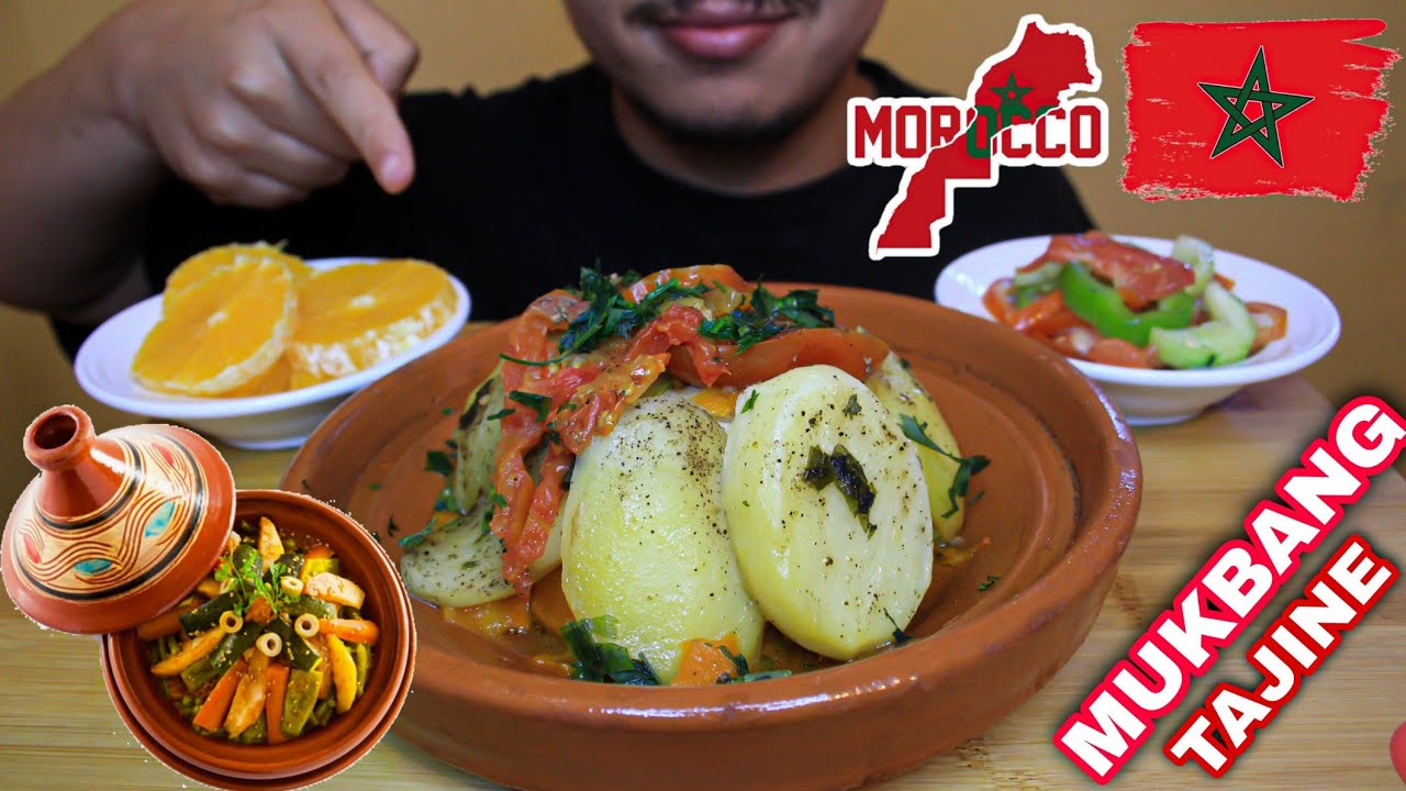 اصوات الاكل | ASMR MOROCCAN TAGINE | MUKBANG NO TALKING