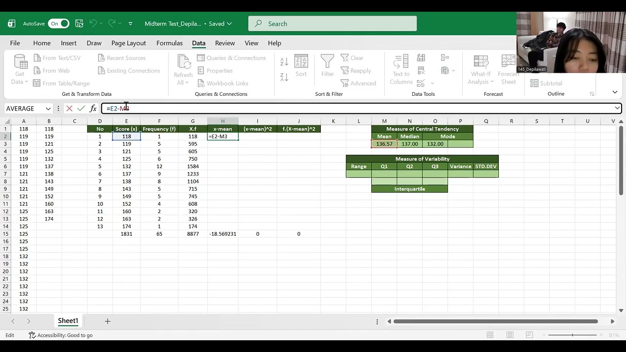 MIDTERM TEST | STATISTICS in ELR