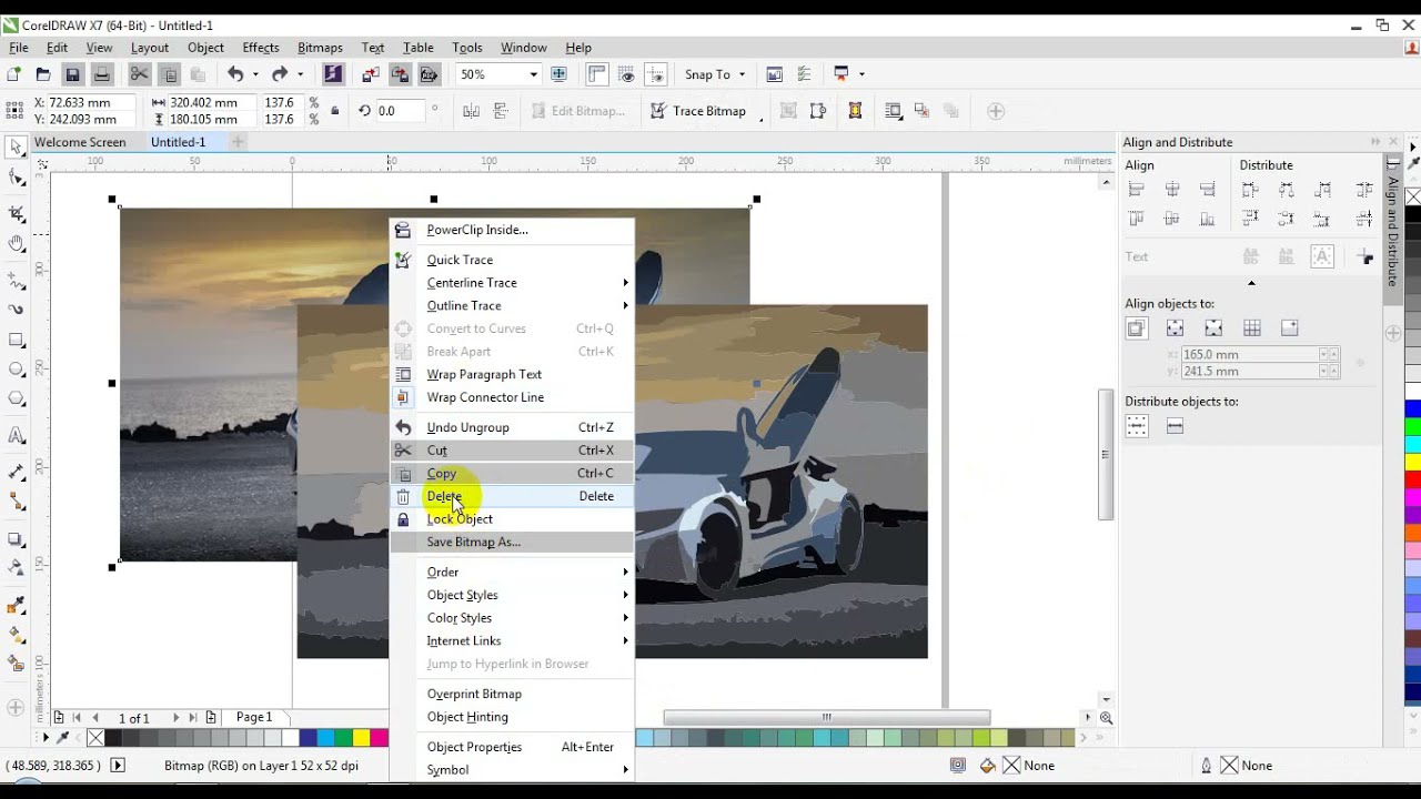 Xe Đua Bạc Tỉ V&agrave; Chức Năng Trace Bitmap Trong Corel Draw