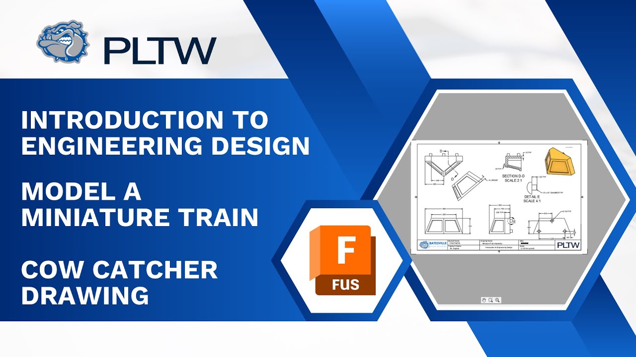PLTW IED - Autodesk Fusion - Чертеж устройства для отлова коров