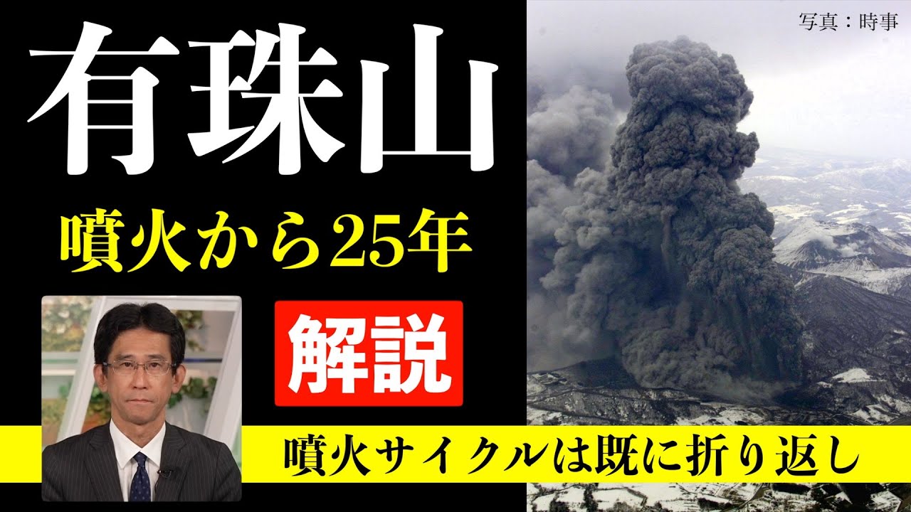 【火山解説】北海道 有珠山噴火から25年 噴火サイクルは既に折り返し
