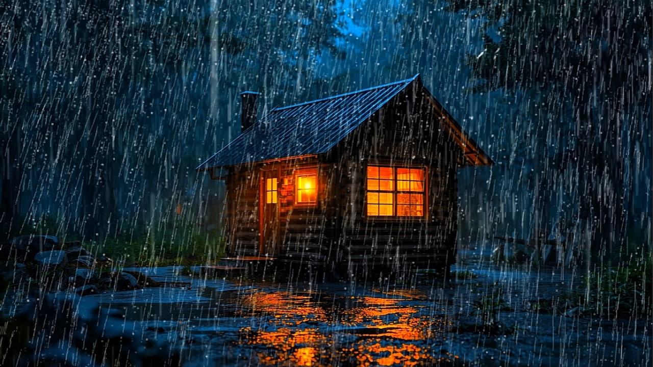 Rain Sounds for Sleeping 24/7 - Thunderstorm at Night for Deep Sleep & Anxiety Relief