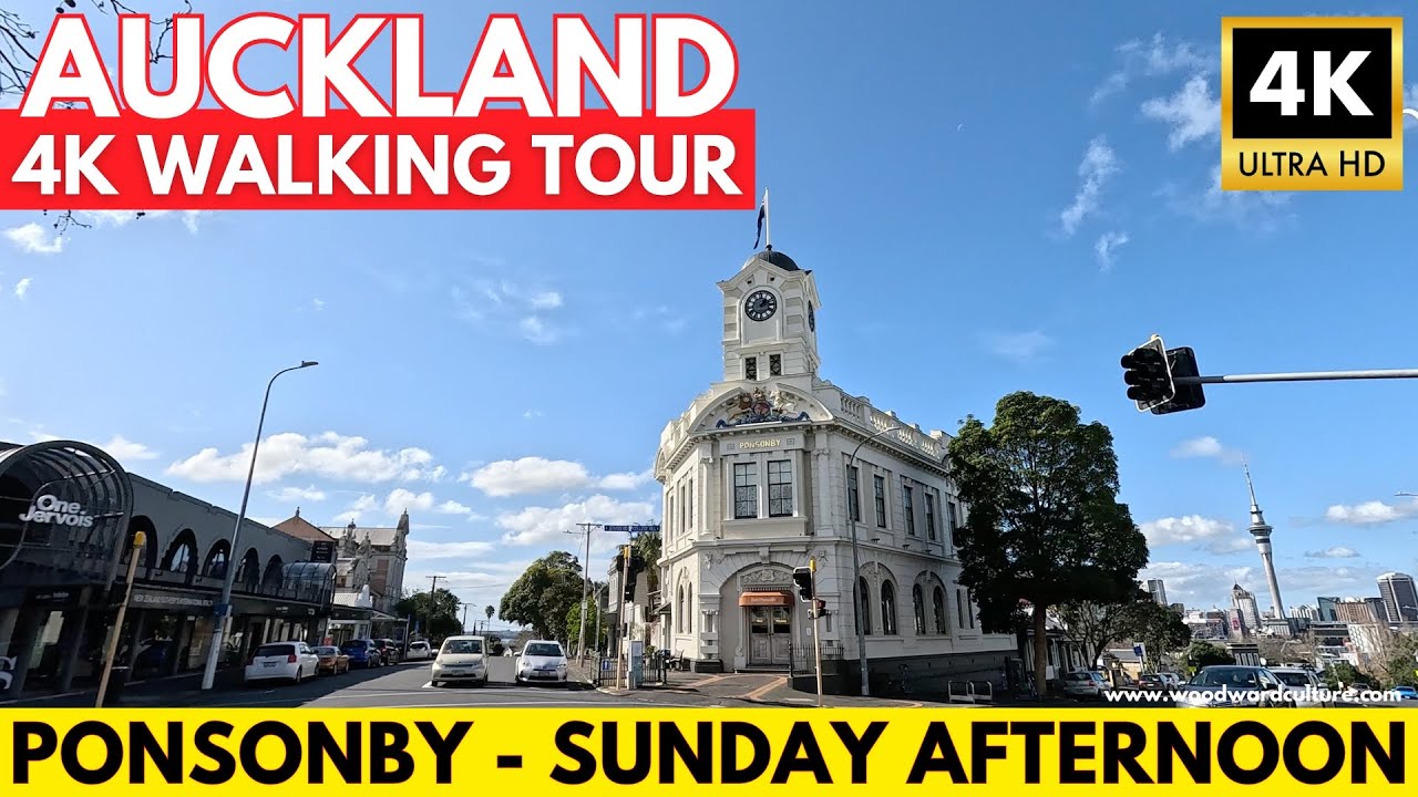 PONSONBY Auckland 4K Walking Tour on a Sunday Afternoon in Winter - Travel New Zealand