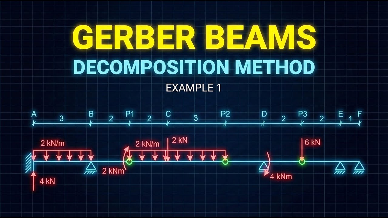 How to Solve Gerber Beams? Decomposing into Simple Beams.