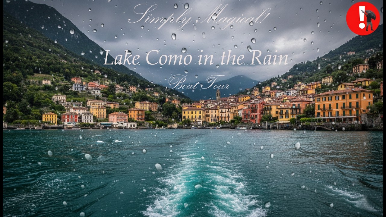 Lake Como Scenic Boat Tour| from Rain to Sunshine| Impossibly Magical!|Immersive Experience